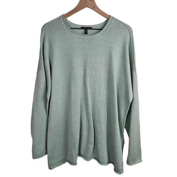 Eileen Fisher Sweaters - Eileen Fisher Cotton Tencel Pullover Sweater XL Sage Green